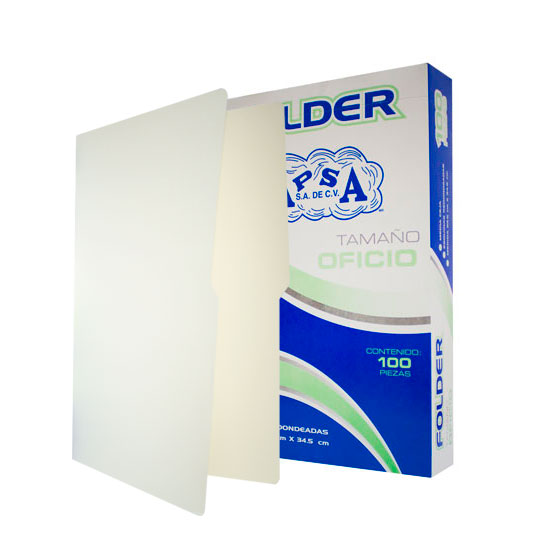 Folder Crema Apsa TamaÃ±o Oficio, Paquete Con 100 Piezas
