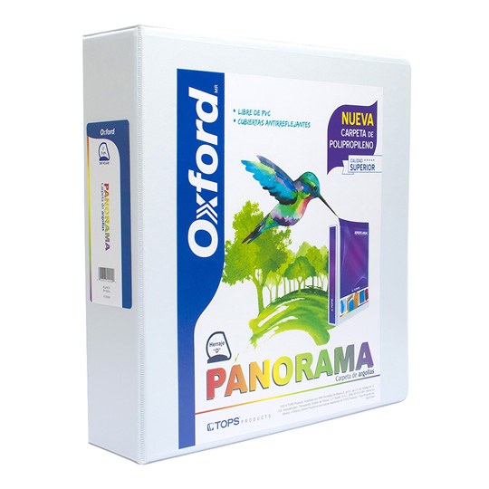 Carpeta PanorÃ¡mica Oxford Carta Blanca De 2" Herraje "D"