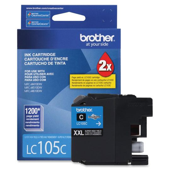 Cartucho Brother De Tinta Cian Lc105C