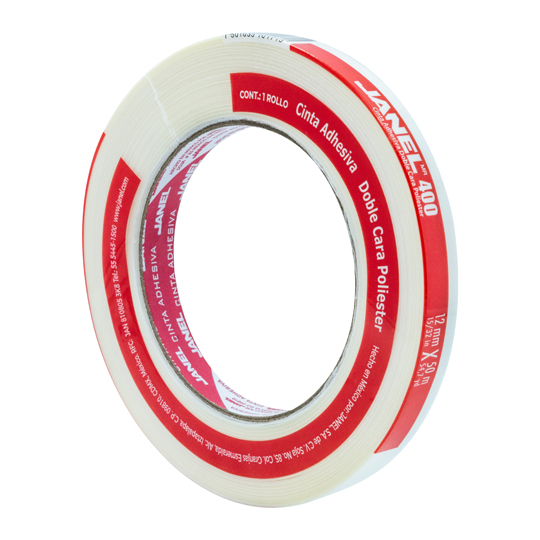 Cinta Doble Capa Poliester Línea 400 Janel 12x50