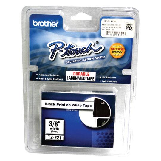 Cinta Negro/Blanco P/Rot. Brother p/PT-300/310B/330/530/1100/1200/ 