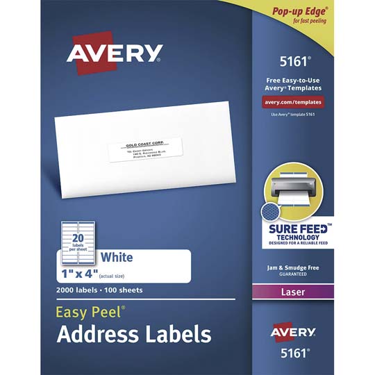 Etiqueta Tecnología Laser Avery Color Blanco