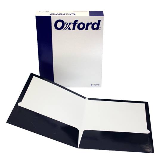 Folder Showfolio Laminado Oxford Carta Color Azul Marino Caja Con 25 Pzas