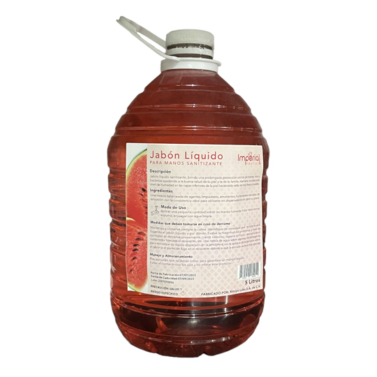 Jabon Para Manos Sanitizante Imperial Aroma Sandia 5 Lt.