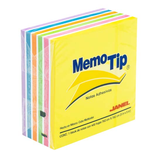 Notas Adhesivas Multi Memo Tip Neon 3X3 Pulg 1 Block Con 400 Hojas