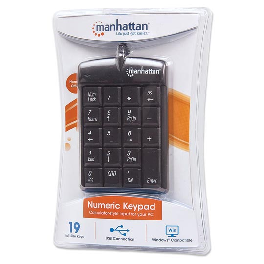 Teclado Manhattan Numerico Usb Negro