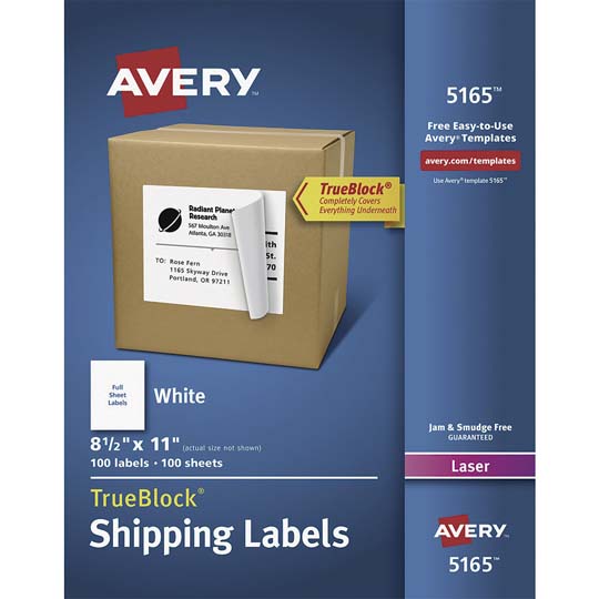 Etiqueta Tecnología Laser Avery Color Blanco