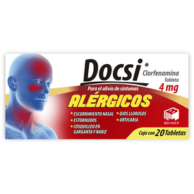 Clorfenamina 20 Tabletas Caja