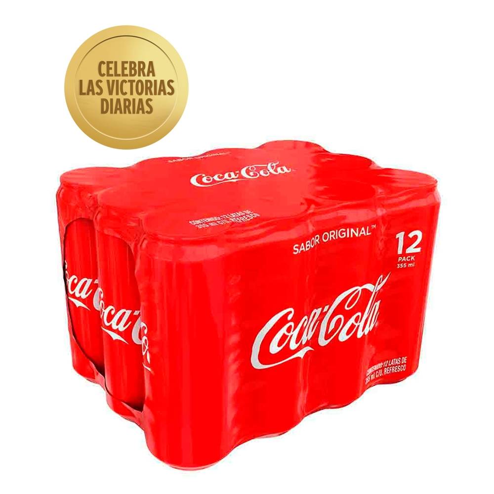 Refresco Coca-Cola de 355ml 12pzas
