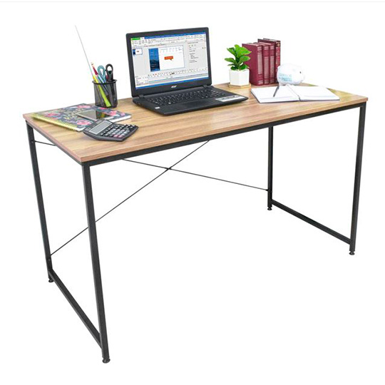 Escritorio Diseño Industrial Top Living Desk-3 Café Y Negro