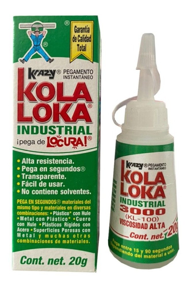 Pegamento Kola Loca Industrial 3000 Kl-100 20g