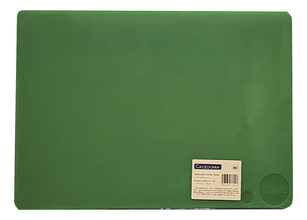 Tabla Para Cortar 50x38.3x1.2 Cm Caledonia Tapaco-15 B D V Color Verde Liso