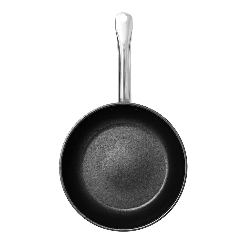 Sartén 26 Cm De Acero Inoxidable Acabado Espejo Con Antiadherente