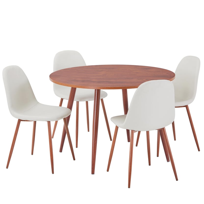 Set Comedor con 4 Sillas Anand 110X110X75 cm