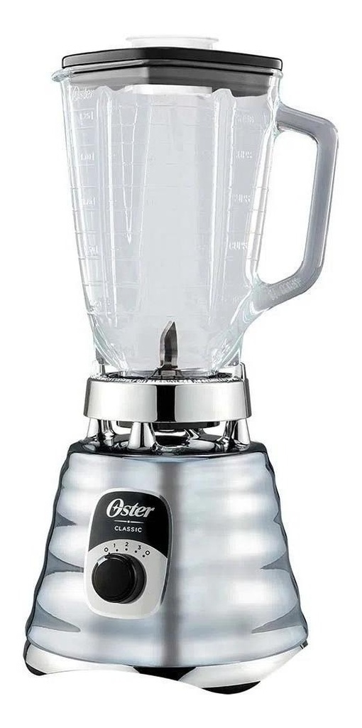 Licuadora portátil Oster Classic BLST4655 1.25 L cromada con vaso de vidrio 127V