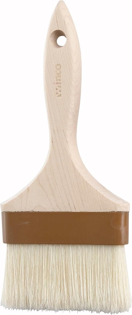 Winco Pincel plano para repostería y untar de 4 pulgadas, color beige