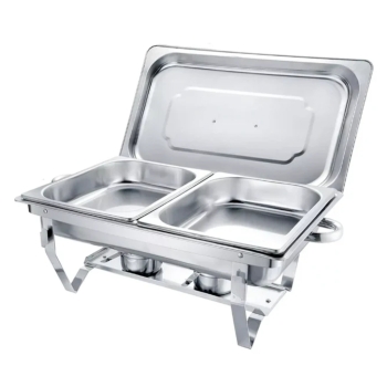 Chafer Bufetera Rectangular 2 Insertos Medios Migsa 431-2