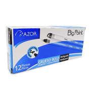 Bolígrafo grueso Big Point 1.2 mm color negro caja con 12 pzas 