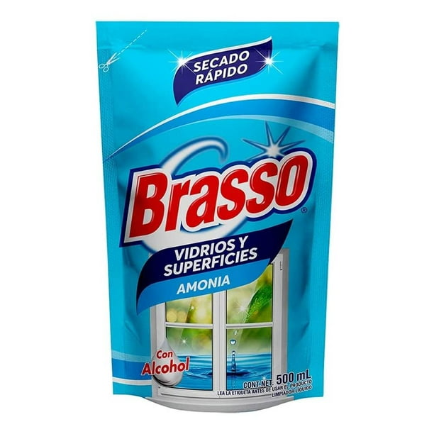 Limpiador Brasso amonia para vidrios y superficies 500 ml