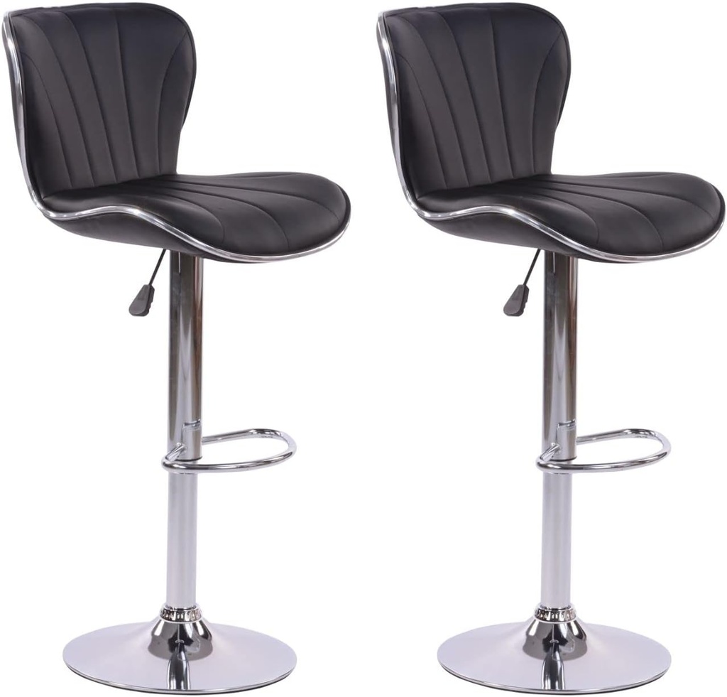 Taburete de Bar Juego de 2 Sillas de Bar Bancos para Barra de Vintage Altura Ajustable para Cocina Comedor