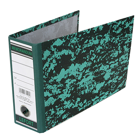 Registrador Clásico Lefort Memo Color Verde Marmoleado