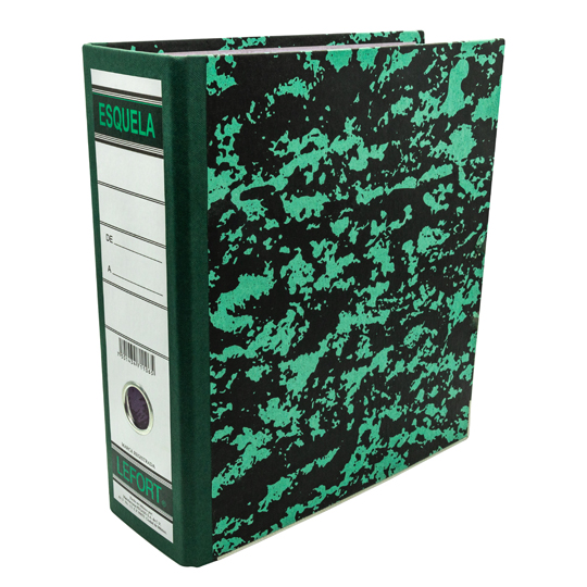 Registrador Clásico Lefort Esquela Color Verde Marmoleado