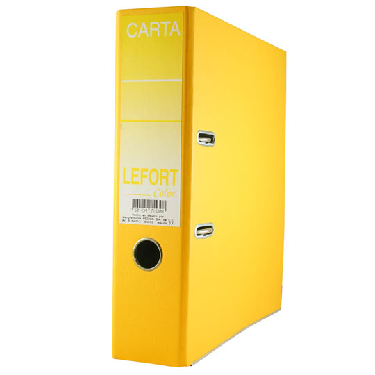 Registrador Lefort Carta Color Amarillo