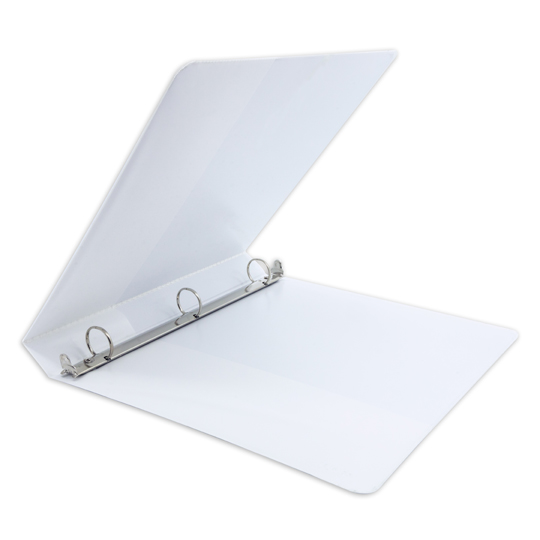 Carpeta Panorámica Con Cristal Kinera, Tamaño Carta De 1" Herraje "O" Color Blanco