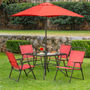 Juego De Jardin 6 Piezas Amberview Rojo