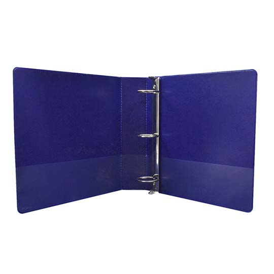 Carpeta Panorámica Con Cristal Kinera, Tamaño Carta De 2" Herraje "O" Color Azul