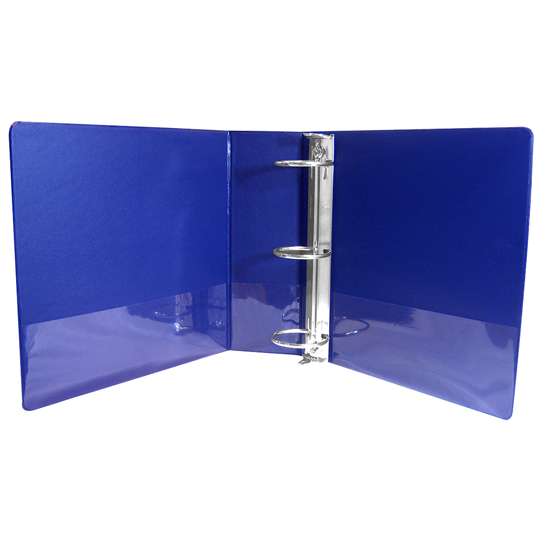 Carpeta panorámica con cristal Kinera, tamaño carta de 3" herraje "O" color azul