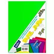 Paquete de hojas de color saira tamaño carta verde manzana 75 grs 100 hojas