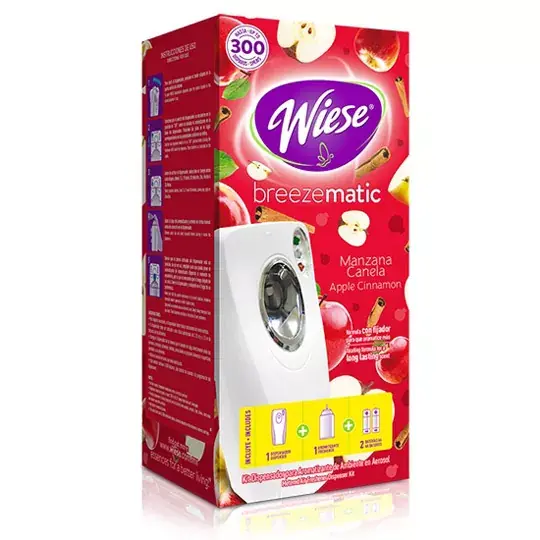 Aromatizante Kit Breeze Matic Wiese Manzana Canela 180 Gr