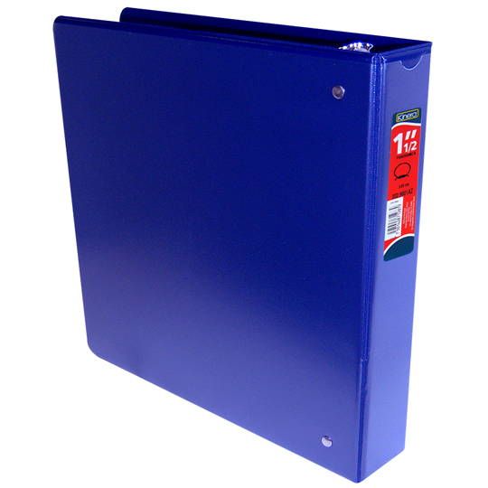 Carpeta panorámica con cristal Kinera tamaño carta de 1 1/2" herraje "O" color azul