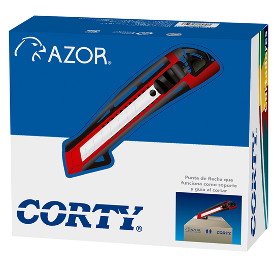 Cutter Corty Grande 18 Mm Punta Flecha Caja Con 25Piezas