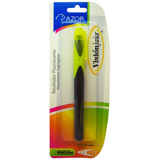 Resaltador De Texto Vision Jr. Punta Cincel 4Mm Color Amarillo