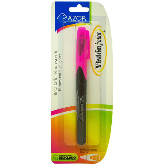 Resaltador De Texto Vision Jr. Punta Cincel 4Mm Color Rosa