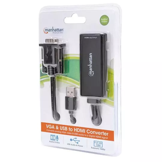 Convertidor Manhattan Video Svga+Audio Usb A Hd