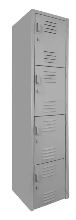 Locker Metalico Chico 4 puertas Gris 38x37x180