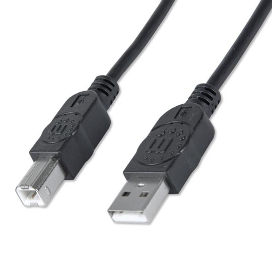 Cable Manhattan Usb A-B V2.0 3.0M Negro