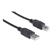 Cable Usb V2.0 A-B  5.0M, Negro