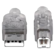 Cable Manhattan Usb A-B V2.0 3.0M Plata