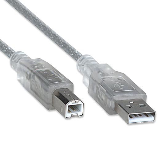 Cable Manhattan Usb A-B V2.0 4.5M Plata
