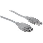 Cable Manhattan Usb V2.0 Ext 3.0M Plata