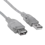 Cable Manhattan Extension Usb A-B V2.0, 4.5m Plata