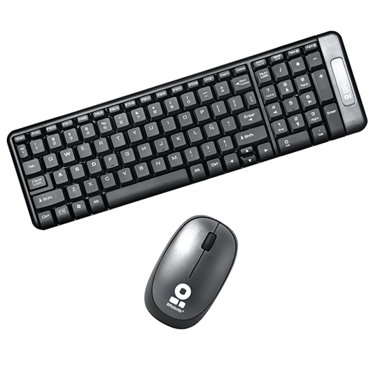 Kit Teclado Y Mouse Brobotix InalÃ¡mbrico Gris