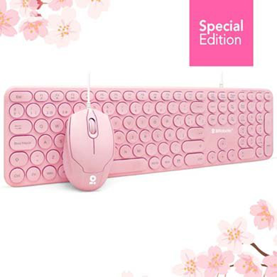 Teclado Y Mouse Combo Multimedia Brobotix, Rosa