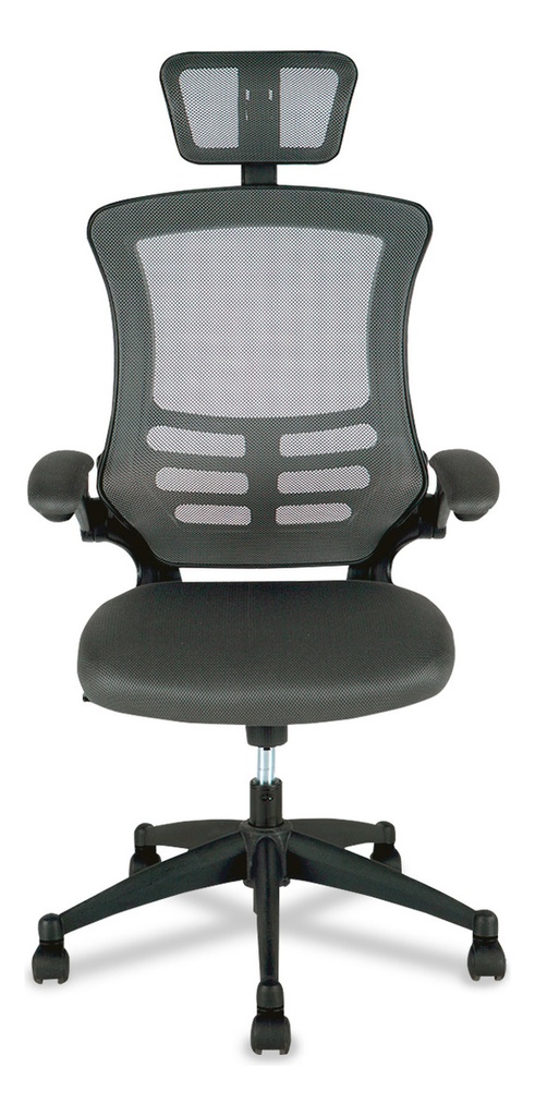 Silla Ejecutiva Techni Mobili Nápoles Gris Ergonómica Reclinable
