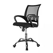[JMM-SI-2811] Silla ejecutiva MUNDO IN mod. 107 con tela tipo mesh color negro