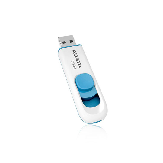 Memoria Usb Adata C008, 64Gb, Usb 2.0, Azul/Blanco